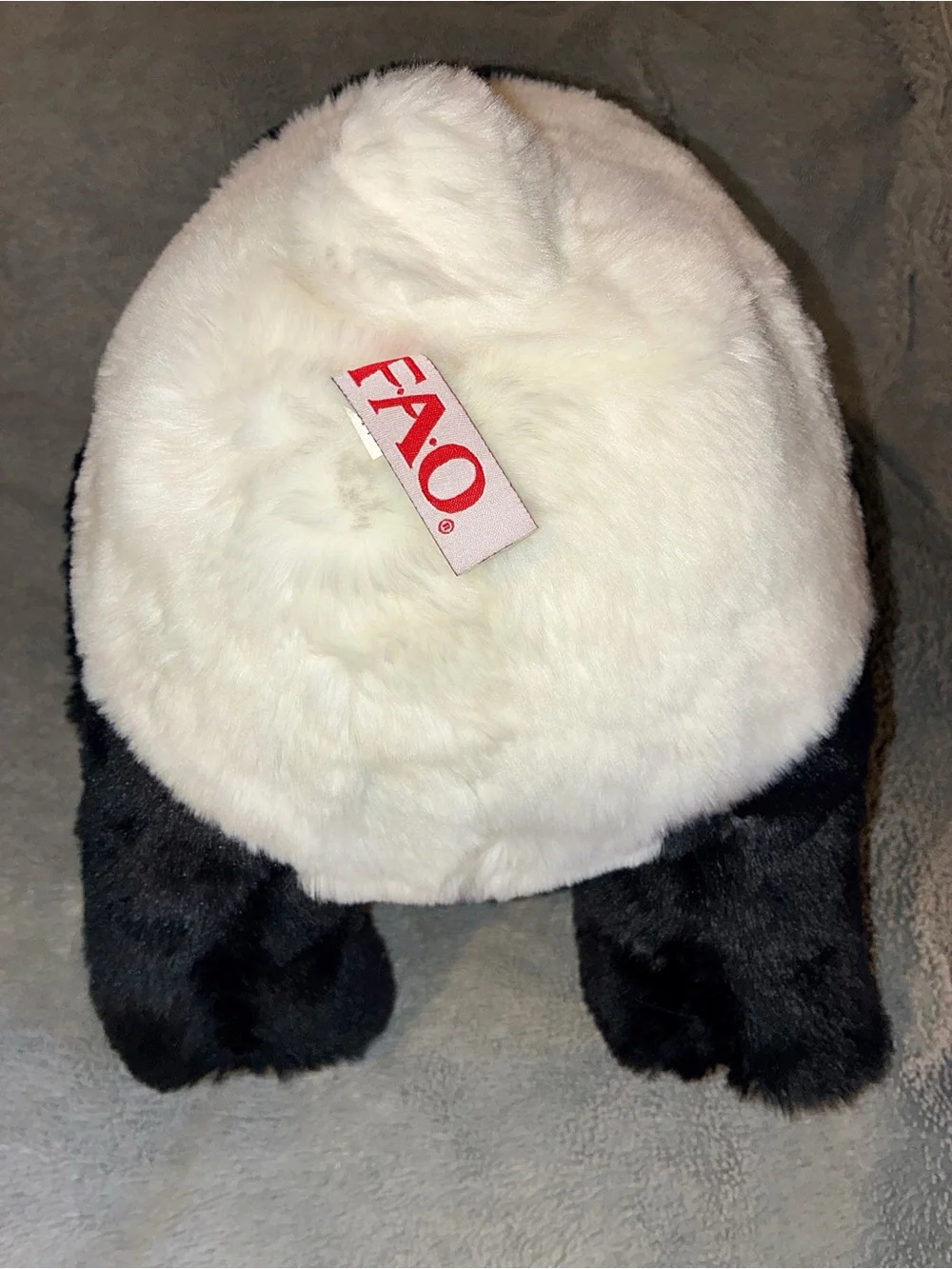 FAO Schwarz Plush Panda - Black, White & Brown Accent Cuddly Toy